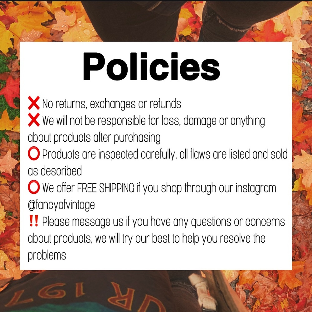 FANCYAFVINTAGE STORE POLICY